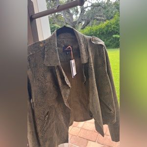 Skies Are Blue Faux leather moto jacket